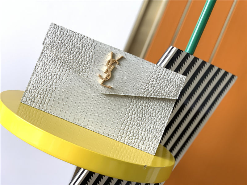 UPTOWN POUCH IN Crocodile White High