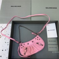 LE CAGOLE MINI PURSE WITH CHAIN Arena Lambskin Pink High