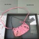 LE CAGOLE MINI PURSE WITH CHAIN Crocodile Pink High