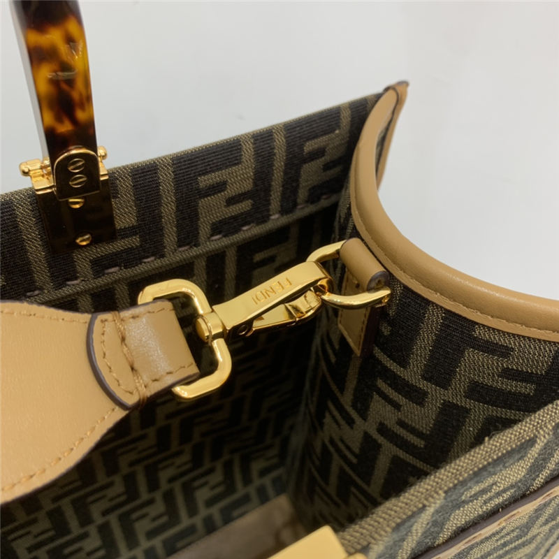 MEDIUM Fendi SUNSHINE Fendace Printed leather shopper High