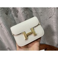 Hermes Constance Slim Wallet Leather Gold Metal WAX High