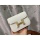 Hermes Constance Slim Wallet Leather Gold Metal WAX High