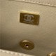 Supermini FLAP BAG Lambskin Gold-Metal AS1786 Beige A