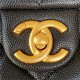 Chanel SMALL FLAP BAG Grained Shiny Calfskin & Gold-Tone Metal AS3369 Black A