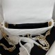 Chanel SMALL FLAP BAG Grained Shiny Calfskin & Gold-Tone Metal AS3369 White A