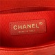 Chanel MINI FLAP BAG Grained Shiny Calfskin & Gold-Tone Metal AS3368 Red A