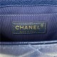 Chanel MINI FLAP BAG Grained Shiny Calfskin & Gold-Tone Metal AS3368 Navy A