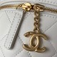 Chanel SMALL VANITY CASE Lambskin, Gold-Tone & Lacquered Metal AS3210 White A