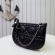 MINI Dior CARO TULIP BAG Quilted Macrocannage Calfskin Black High