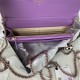 WALLET ON CHAIN Lambskin & Gold-Tone Metal AP1450 Purple A