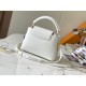 Louis Vuitton Capucines Mini Bag Taurillon Leather M20845 White High