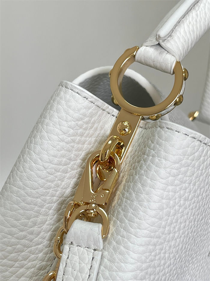 Louis Vuitton Capucines Mini Bag Taurillon Leather M20845 White High