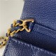 Chanel CLUTCH WITH CHAIN AP2857 Grained Shiny Calfskin & Gold-Tone Metal Navy A