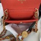 Chanel CLUTCH WITH CHAIN AP2857 Grained Shiny Calfskin & Gold-Tone Metal Orange A