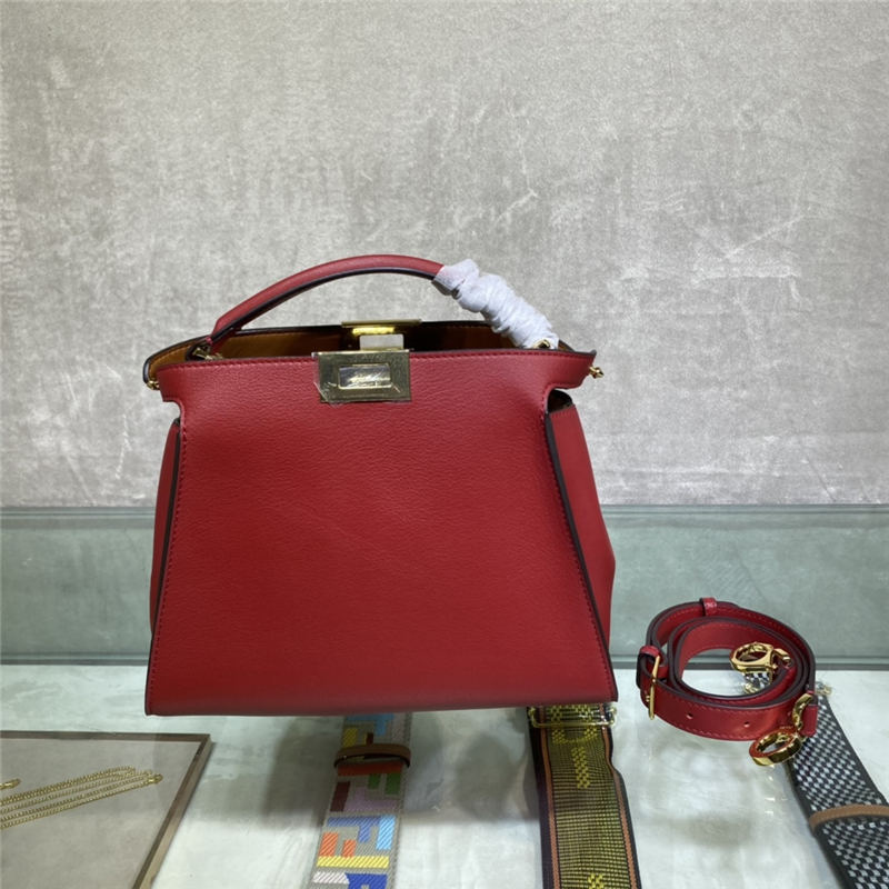 PEEKABOO ICONIC ESSENTIALLY leather bag Red High