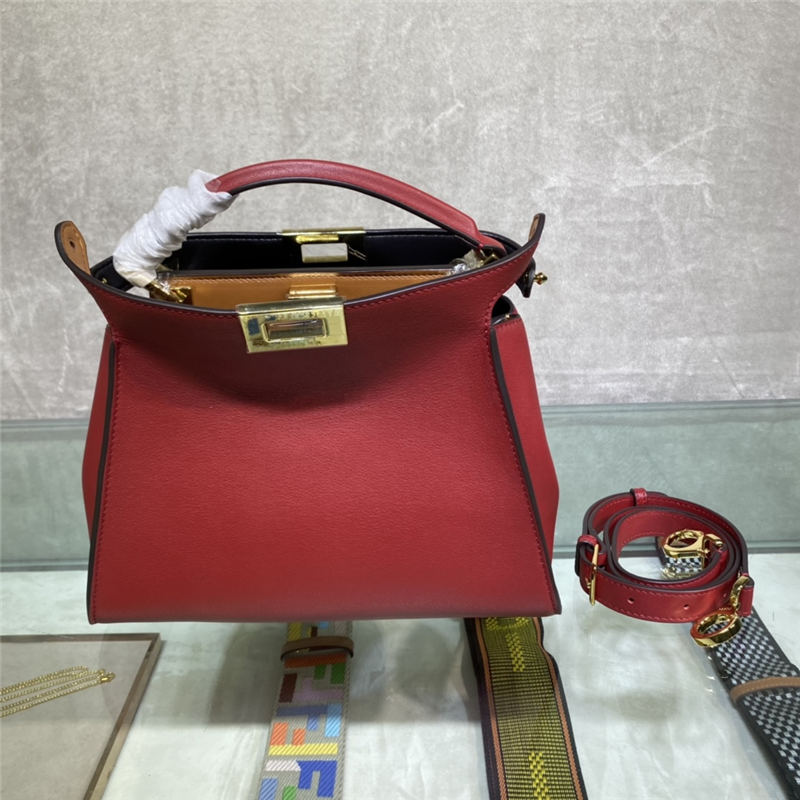 PEEKABOO ICONIC ESSENTIALLY leather bag Red High