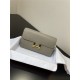 Hermes Constance To Go Long Wallet Epsom Leather Grey Gold-Metal WAX High