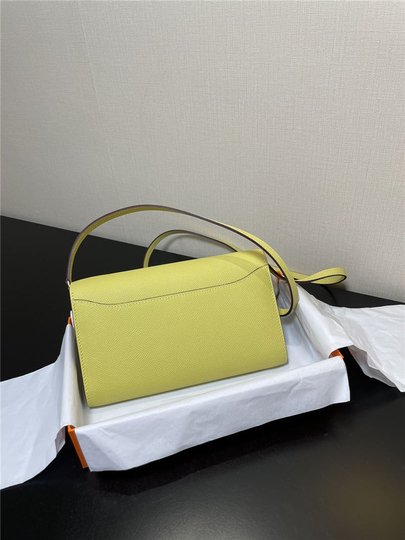 Hermes Constance To Go Long Wallet Epsom Leather Lemon Gold-Metal WAX High