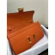 Hermes Constance To Go Long Wallet Epsom Leather Orange Gold-Metal WAX High