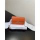 Hermes Constance To Go Long Wallet Epsom Leather Orange Silver-Metal WAX High