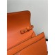 Hermes Constance To Go Long Wallet Epsom Leather Orange Silver-Metal WAX High