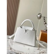 Louis Vuitton Capucines BB Bag Taurillon and ostrich leather N81409 White High