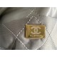 Chanel 22 MEDIUM HANDBAG Shiny Calfskin & Gold-Tone Metal AS3261 Grey High