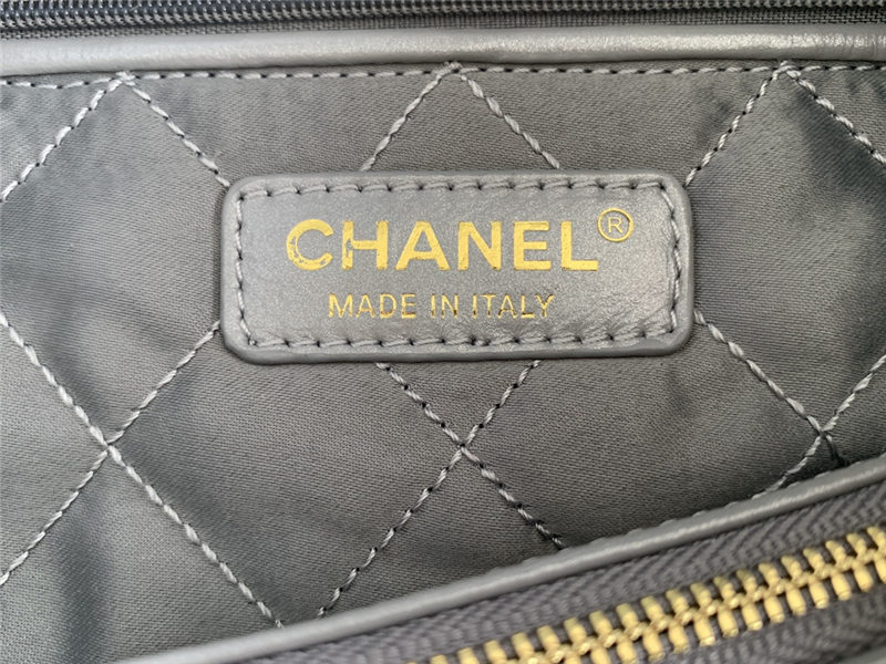 Chanel 22 MEDIUM HANDBAG Shiny Calfskin & Gold-Tone Metal AS3261 Grey High