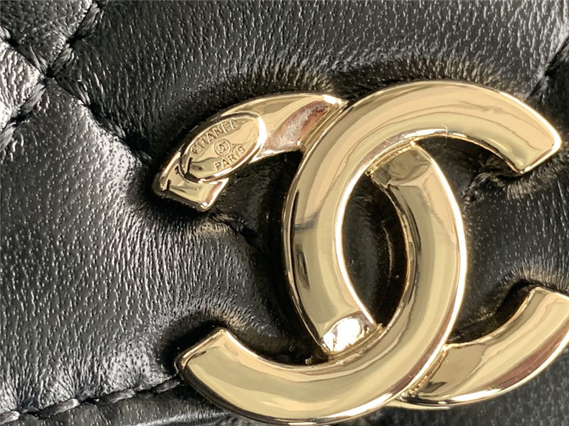 Chanel Wallet on Chain With Handle AP2844 Lambskin & Gold-Tone Metal Black High