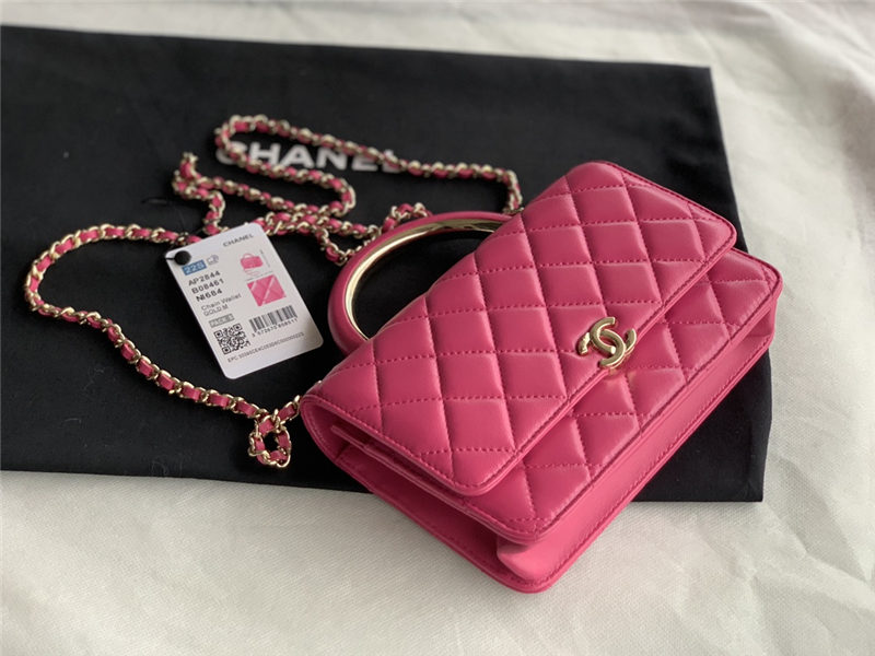 Chanel Wallet on Chain With Handle AP2844 Lambskin & Gold-Tone Metal Pink High