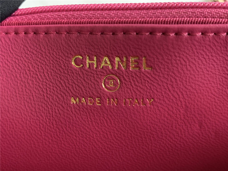 Chanel Wallet on Chain With Handle AP2844 Lambskin & Gold-Tone Metal Pink High