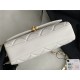 SMALL FLAP BAG Lambskin, Strass & Gold-Tone Metal AS3241 White High