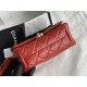 Small Flap Bag AS3367 Lambskin & Gold-Tone Metal Red High