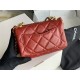 Mini Flap Bag AS3366 Lambskin & Gold-Tone Metal Red High