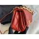 Supermini Flap Bag AS3365 Lambskin & Gold-Tone Metal Red High