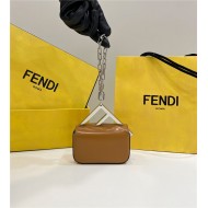 Fendi First Sight Nano bag Leather Brown High