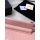 Classic Wallet on Chain A33814 Grained Calfskin Gold/Silver Metal Pink A