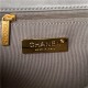 Chanel 19 Flap Bag Goatskin/Lambskin Dark Grey Silver High