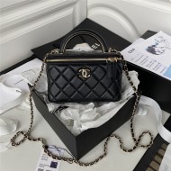 Chanel VANITY WITH CHAIN AP2846 Lambskin & Gold-Tone Metal Black A