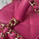 Chanel VANITY WITH CHAIN AP2846 Lambskin & Gold-Tone Metal Fuchsia A