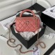 Chanel VANITY WITH CHAIN AP2846 Lambskin & Gold-Tone Metal Coral A