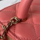 Chanel VANITY WITH CHAIN AP2846 Lambskin & Gold-Tone Metal Coral A