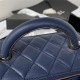 Chanel VANITY WITH CHAIN AP2846 Lambskin & Gold-Tone Metal Navy A