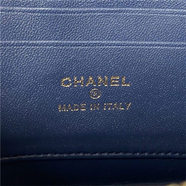 Chanel VANITY WITH CHAIN AP2846 Lambskin & Gold-Tone Metal Navy A