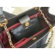 SMALL SHOPPING BAG AS3129 Calfskin Gold-Tone Metal Black High