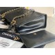 SMALL SHOPPING BAG AS3129 Calfskin Gold-Tone Metal Black High