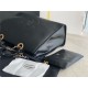 LARGE SHOPPING BAG AS3128 Calfskin Gold-Tone Metal Black High