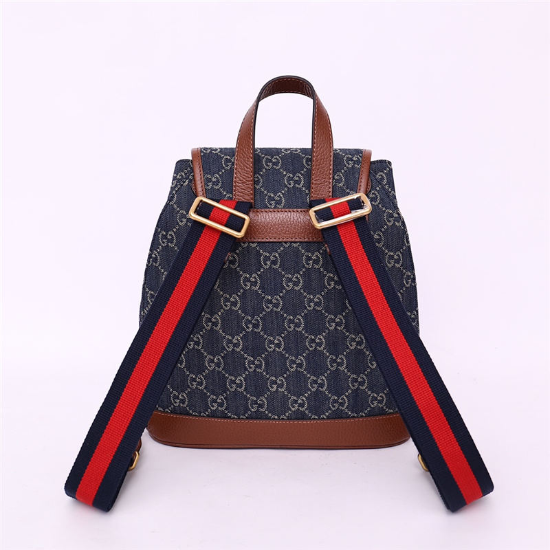 Backpack with Interlocking G 674147 GG denim jacquard High