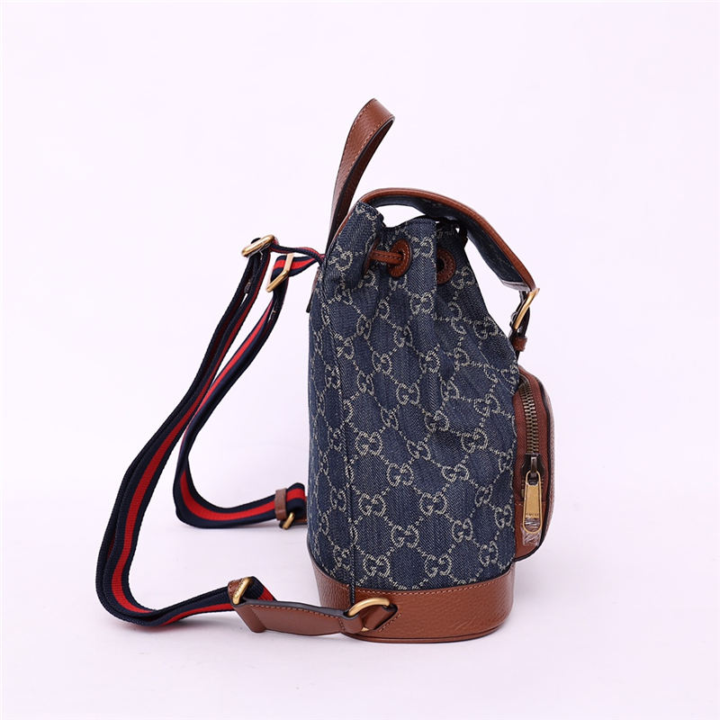 Backpack with Interlocking G 674147 GG denim jacquard High