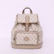 Backpack with Interlocking G 674147 Beige and White GG Supreme canvas High